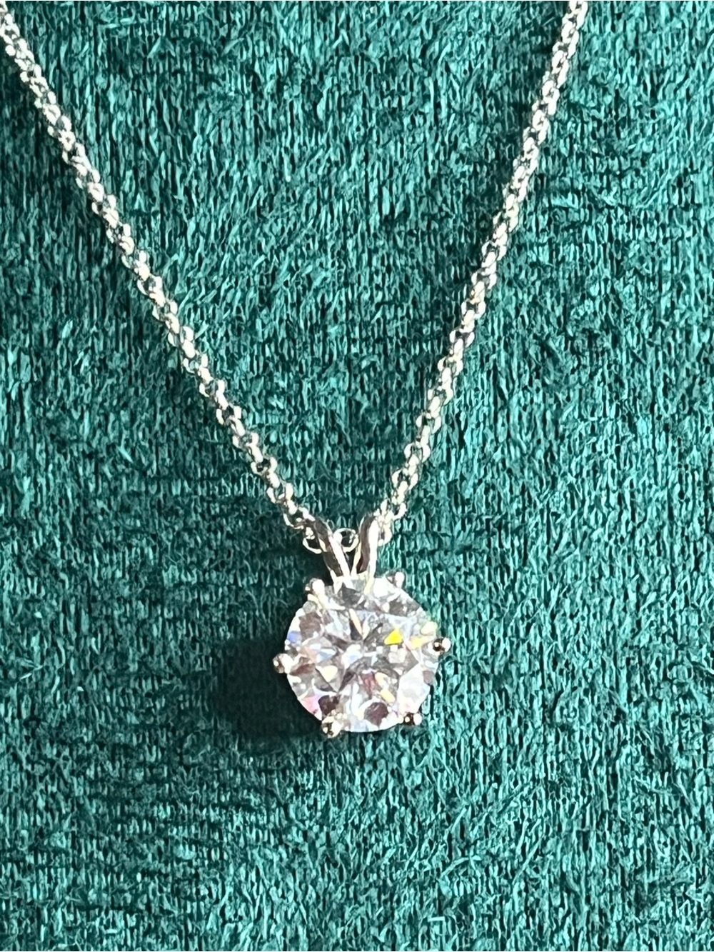 2 CT 8mm D Color Moissanite Solitaire Pendant Necklace S925 GRA